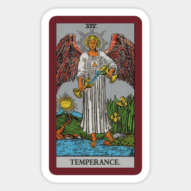 Temperance Tarot Card Sticker by Star Scrunch